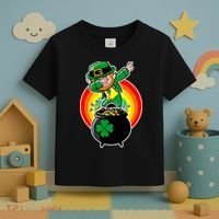 Dabbing Leprechaun Funny Irish Dab St. Patrick's Day Toddler T-Shirt thumb 3
