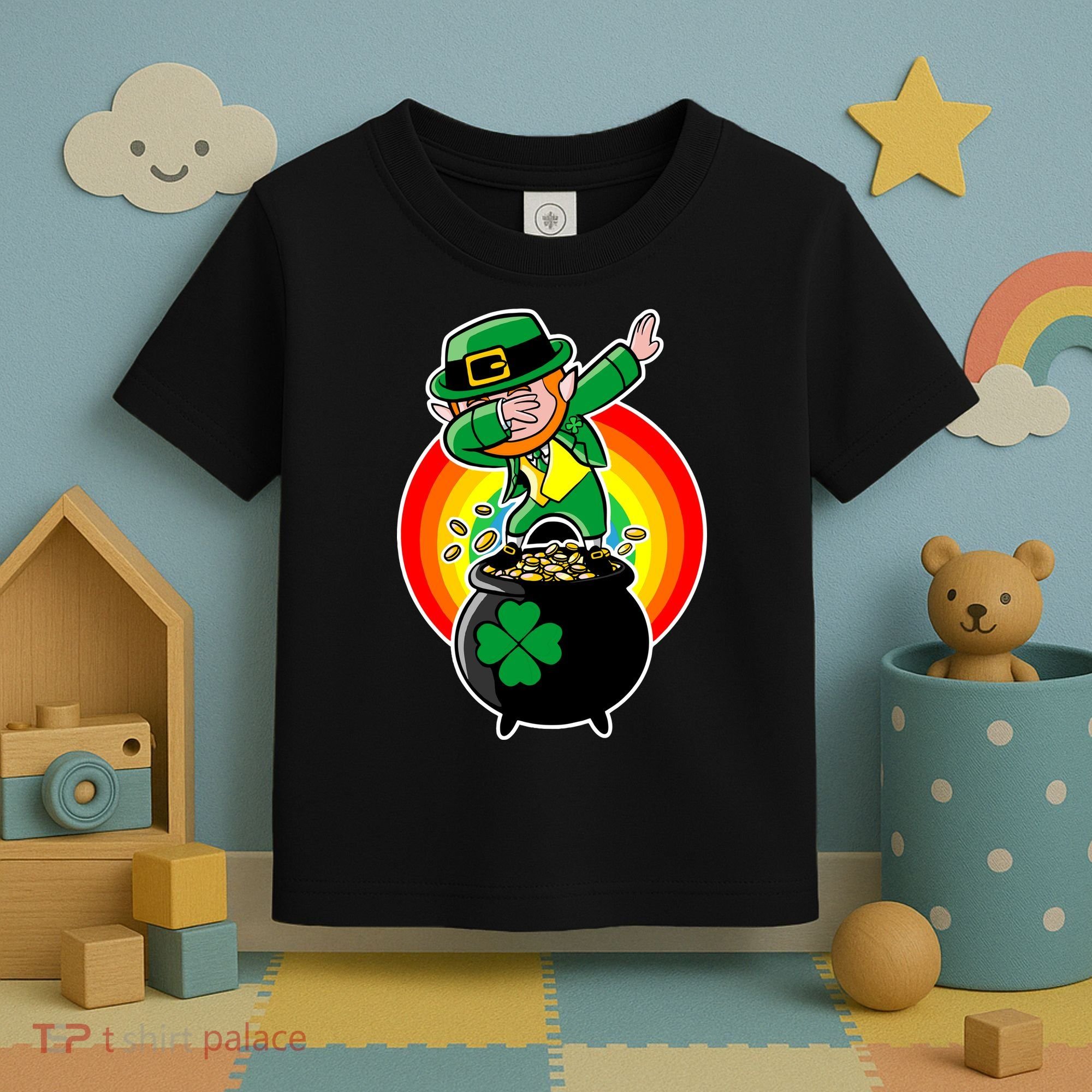 Dabbing Leprechaun Funny Irish Dab St. Patrick's Day Toddler T-Shirt