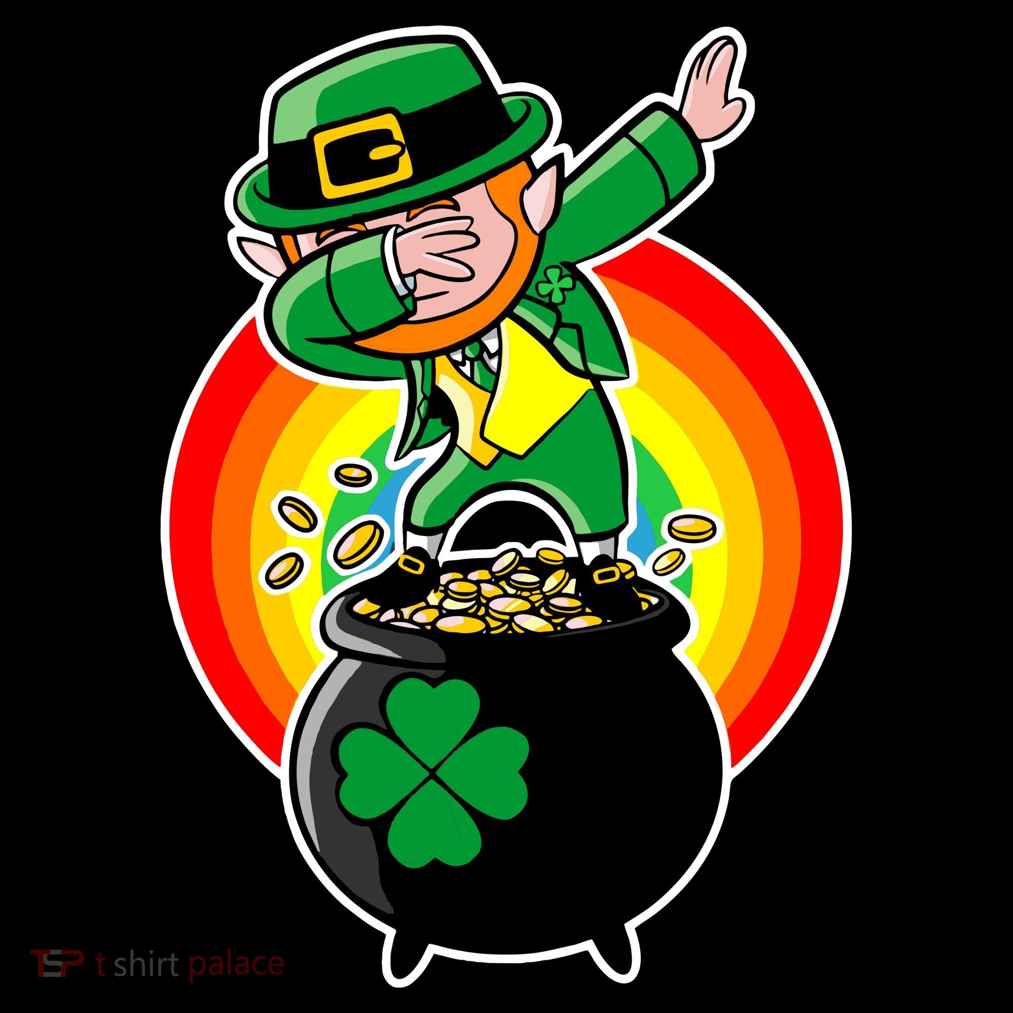 Dabbing Leprechaun Funny Irish Dab St. Patrick's Day Women's Long Sleeve Shirt