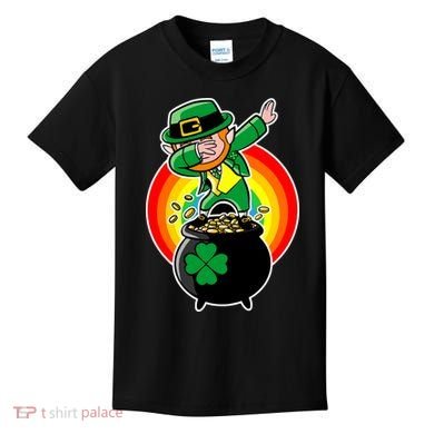 Dabbing Leprechaun Funny Irish Dab St. Patrick's Day Kids T-Shirt