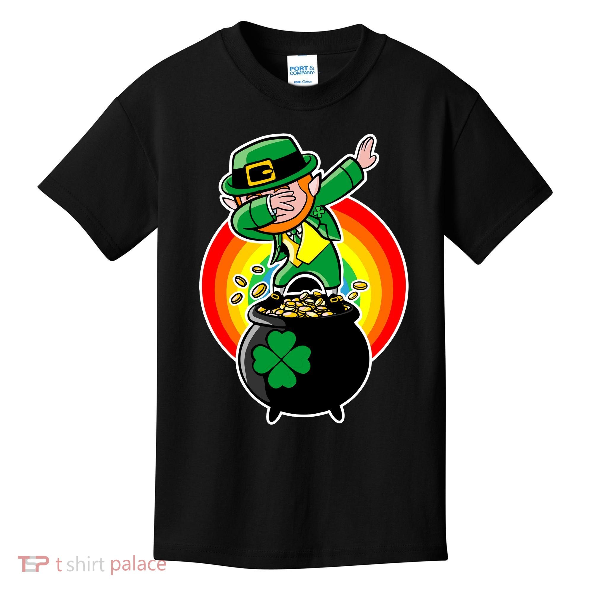 Dabbing Leprechaun Funny Irish Dab St. Patrick's Day Kids T-Shirt