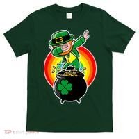 Dabbing Leprechaun Funny Irish Dab St. Patrick's Day T-Shirt thumb 0