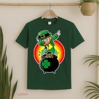 Dabbing Leprechaun Funny Irish Dab St. Patrick's Day T-Shirt thumb 2