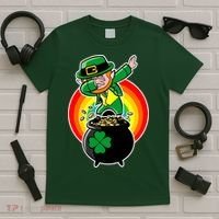 Dabbing Leprechaun Funny Irish Dab St. Patrick's Day T-Shirt thumb 5