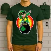 Dabbing Leprechaun Funny Irish Dab St. Patrick's Day T-Shirt thumb 6