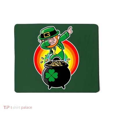 Dabbing Leprechaun Funny Irish Dab St. Patrick's Day Mousepad