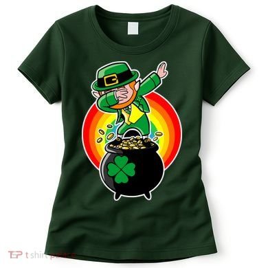 Dabbing Leprechaun Funny Irish Dab St. Patrick's Day Women's T-Shirt