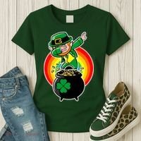 Dabbing Leprechaun Funny Irish Dab St. Patrick's Day Women's T-Shirt thumb 3