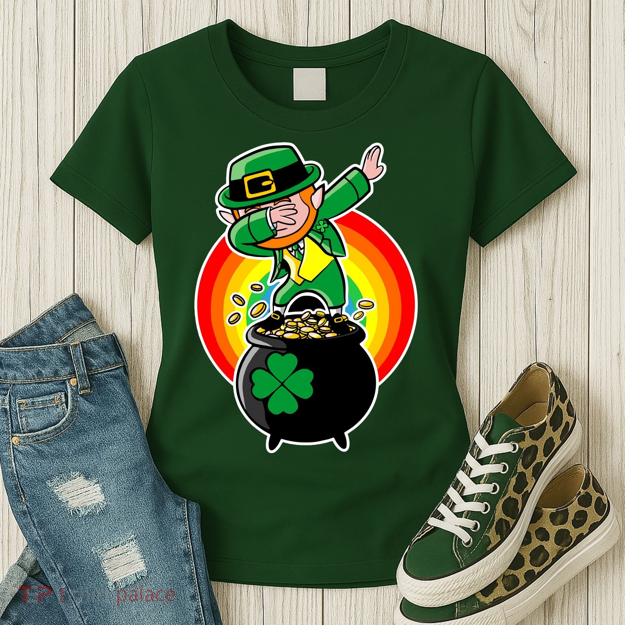 Dabbing Leprechaun Funny Irish Dab St. Patrick's Day Women's T-Shirt