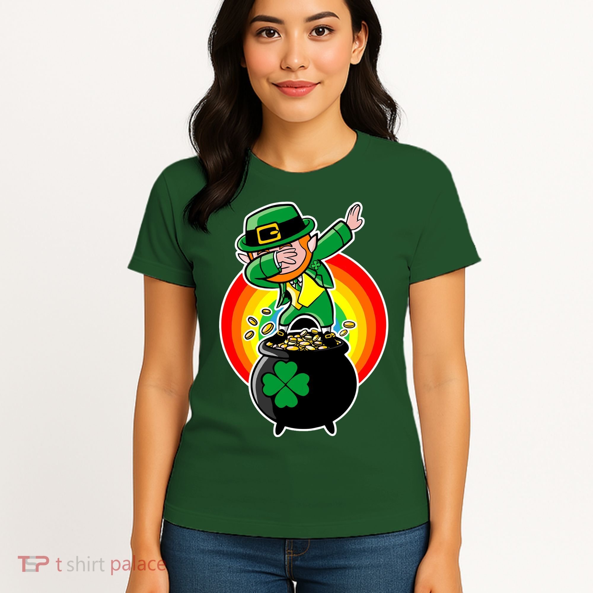 Dabbing Leprechaun Funny Irish Dab St. Patrick's Day Women's T-Shirt