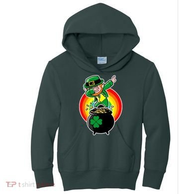 Dabbing Leprechaun Funny Irish Dab St. Patrick's Day Kids Hoodie