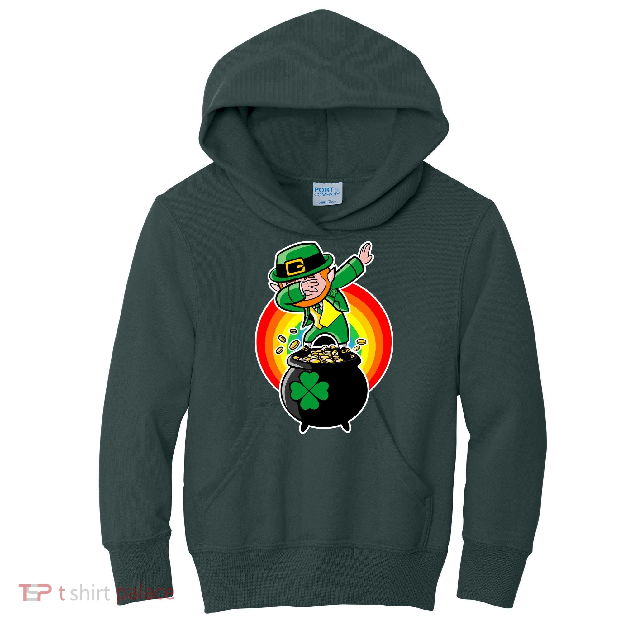 Dabbing Leprechaun Funny Irish Dab St. Patrick's Day Kids Hoodie