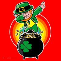 Dabbing Leprechaun Funny Irish Dab St. Patrick's Day Santa Hat thumb 1