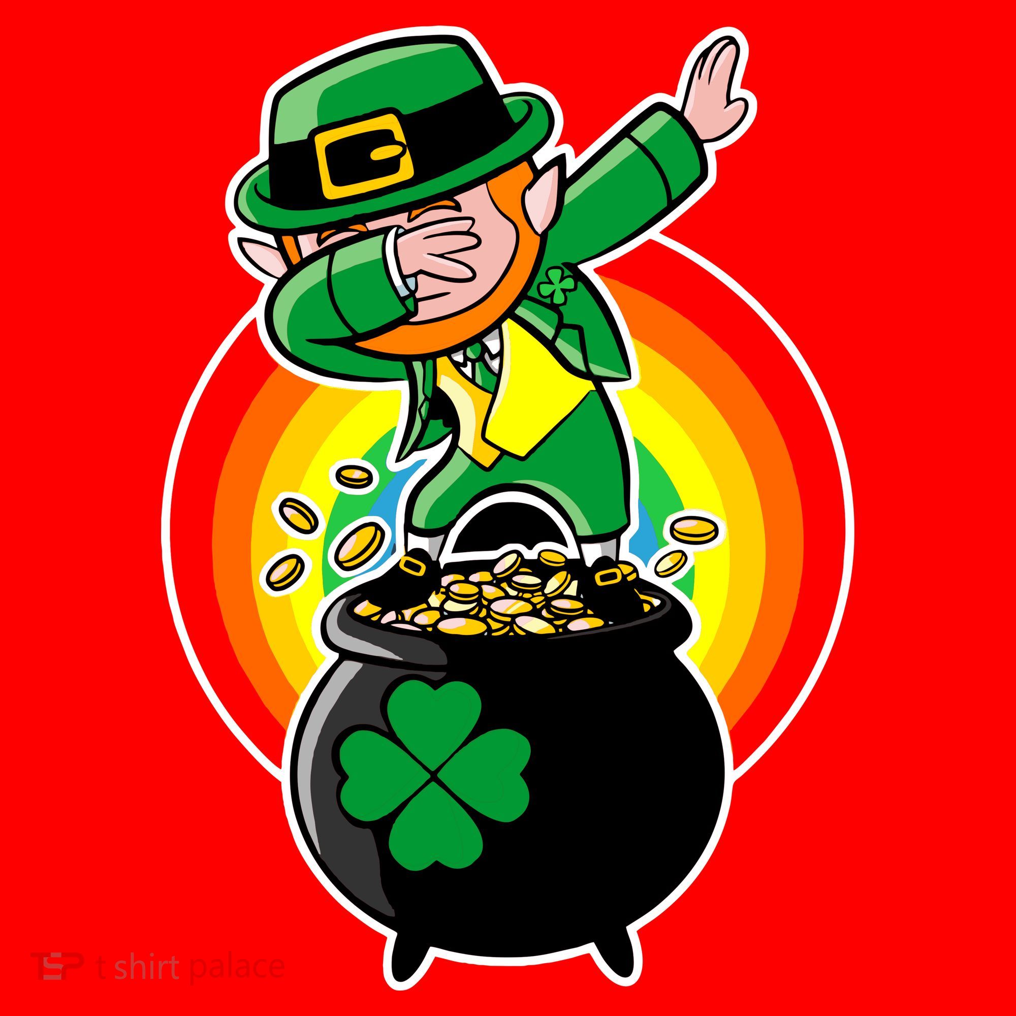 Dabbing Leprechaun Funny Irish Dab St. Patrick's Day Santa Hat