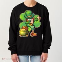 Dabbing Leprechaun Pot Of Gold Women's Sweatshirt thumb 0