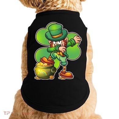 Dabbing Leprechaun Pot Of Gold Doggie Tank