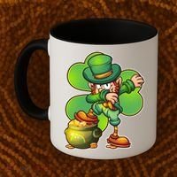 Dabbing Leprechaun Pot Of Gold Coffee Mug thumb 2