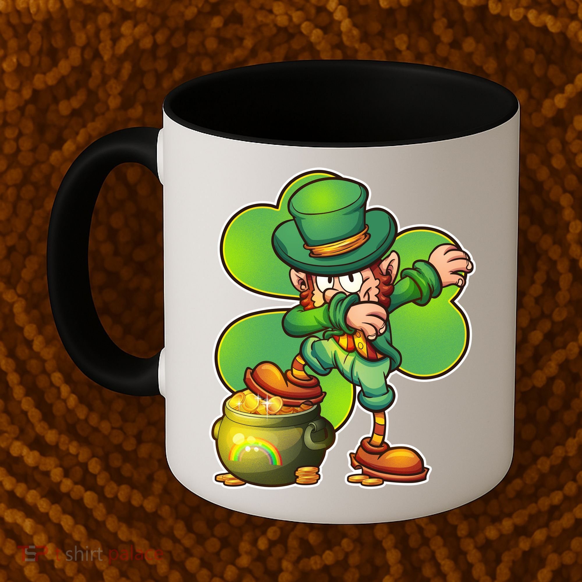 Dabbing Leprechaun Pot Of Gold Coffee Mug