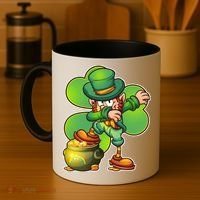 Dabbing Leprechaun Pot Of Gold Coffee Mug thumb 4