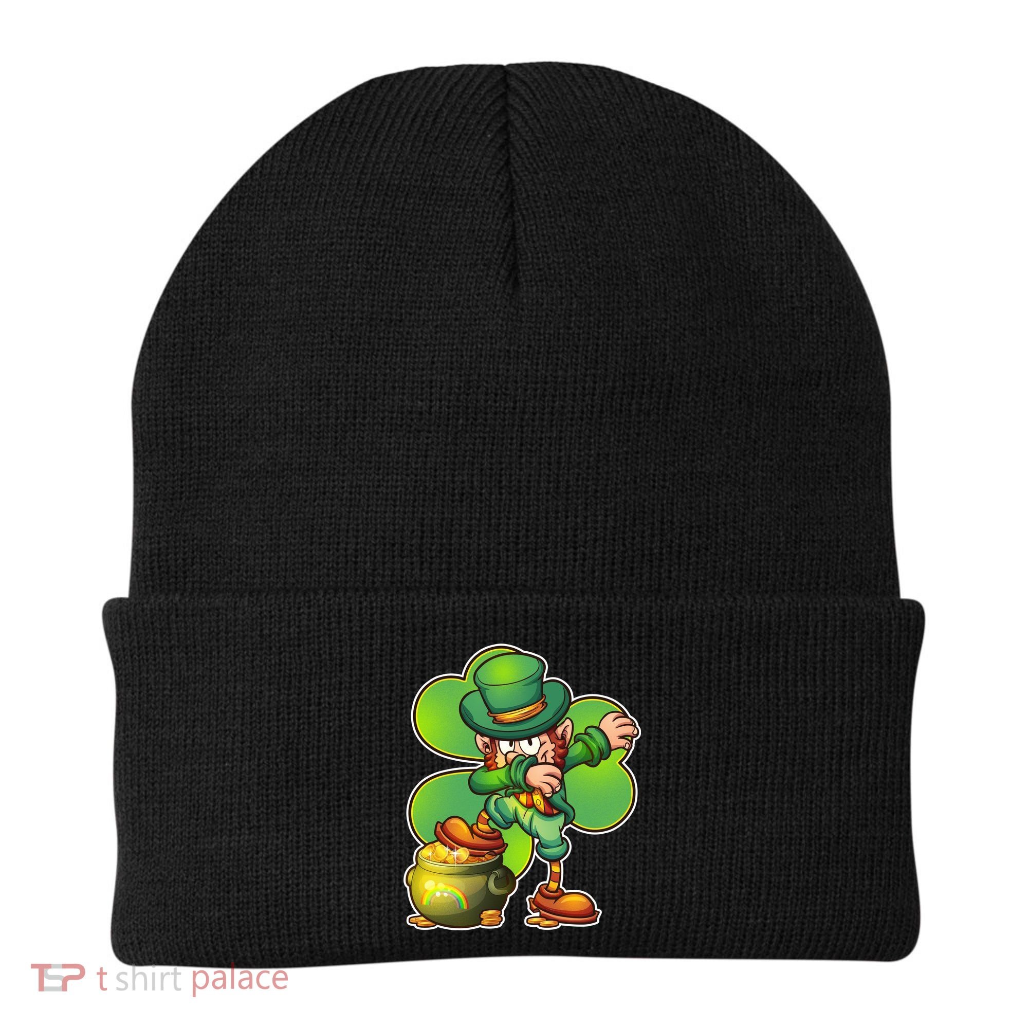 Dabbing Leprechaun Pot Of Gold Beanie