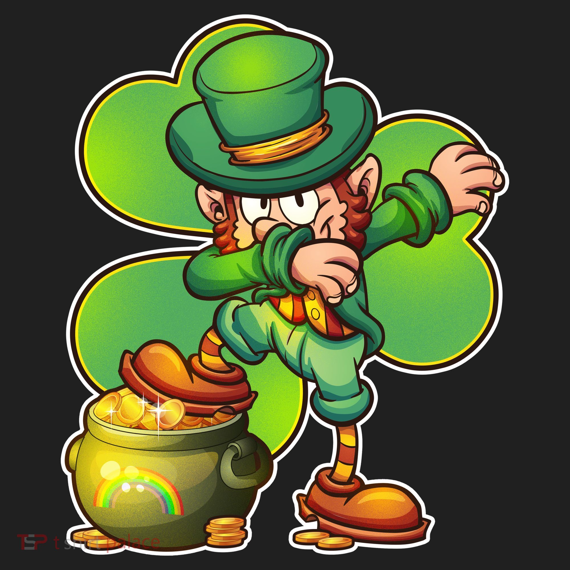 Dabbing Leprechaun Pot Of Gold Beanie
