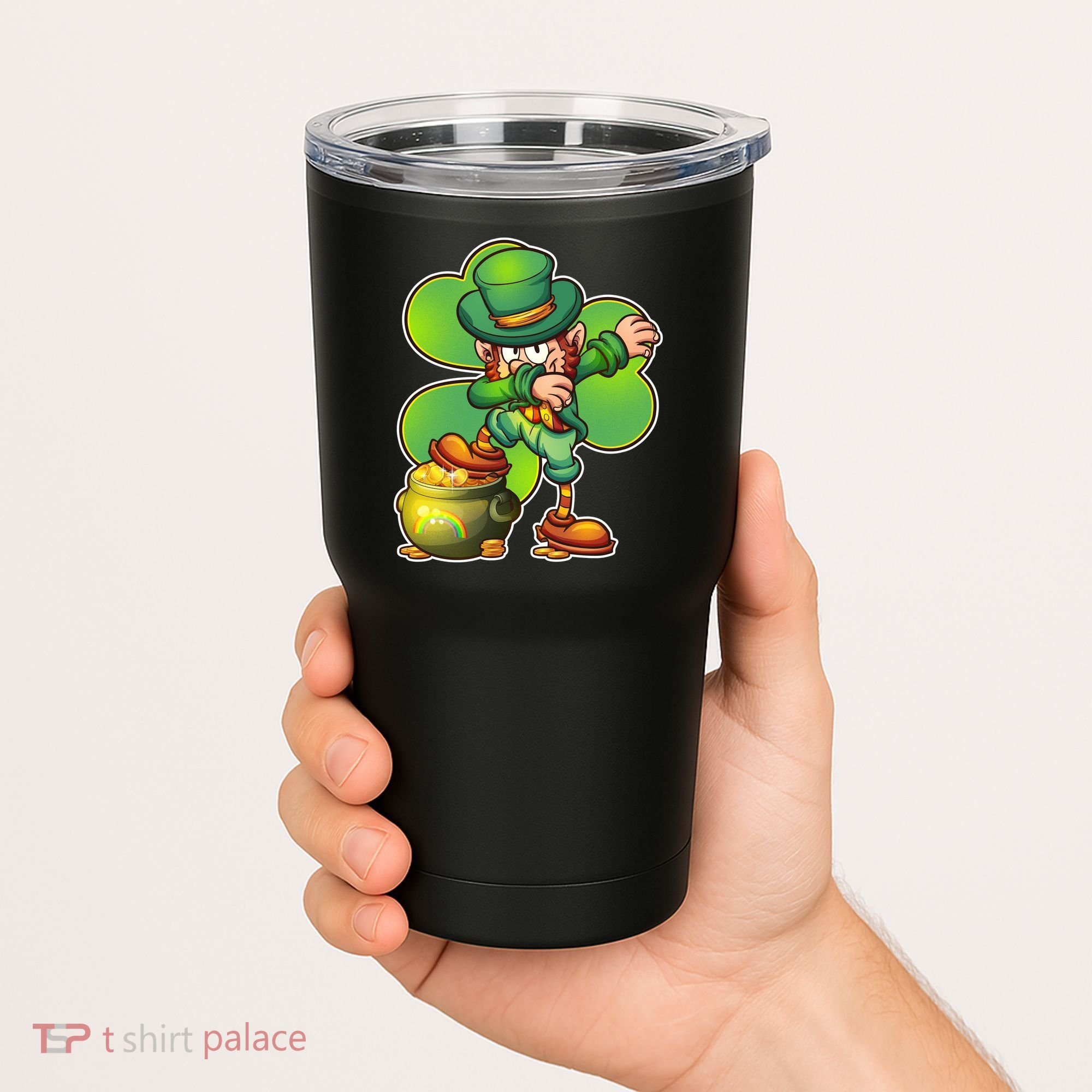 Dabbing Leprechaun Pot Of Gold Tumbler