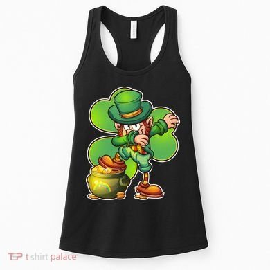 Dabbing Leprechaun Pot Of Gold Women's Tank Top