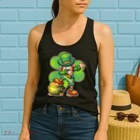 Dabbing Leprechaun Pot Of Gold Women's Tank Top thumb 2