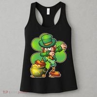Dabbing Leprechaun Pot Of Gold Women's Tank Top thumb 3