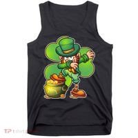Dabbing Leprechaun Pot Of Gold Tank Top thumb 0