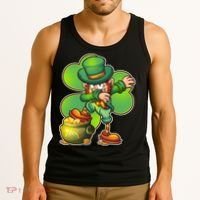 Dabbing Leprechaun Pot Of Gold Tank Top thumb 3