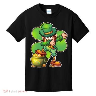 Dabbing Leprechaun Pot Of Gold Kids T-Shirt
