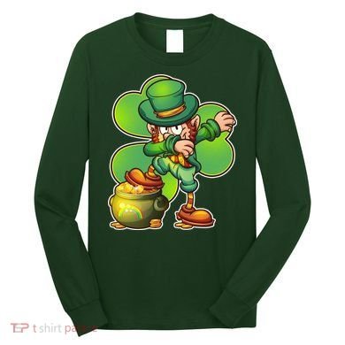 Dabbing Leprechaun Pot Of Gold Long Sleeve Shirt