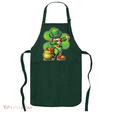 Dabbing Leprechaun Pot Of Gold Apron