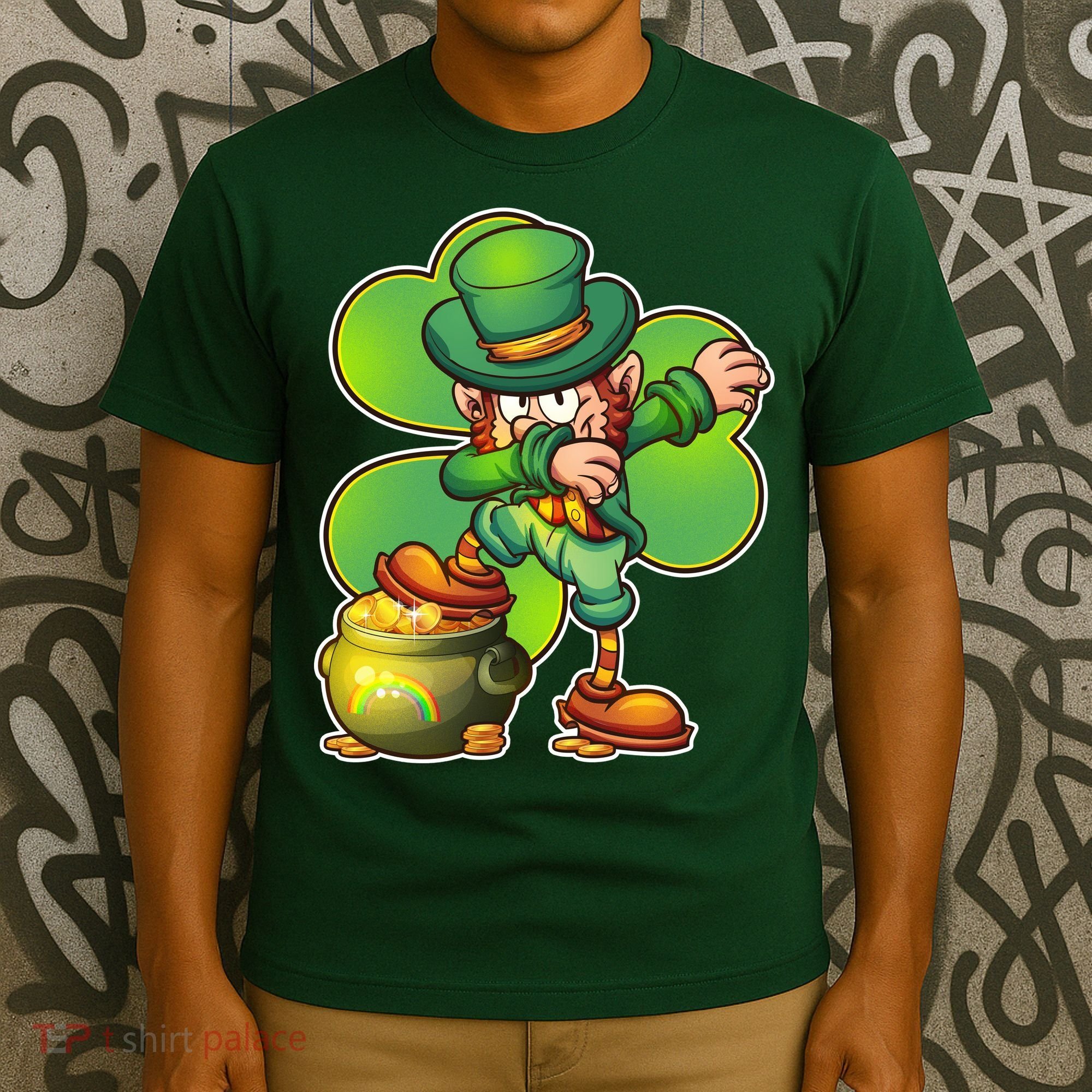 Dabbing Leprechaun Pot Of Gold T-Shirt