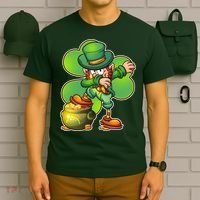 Dabbing Leprechaun Pot Of Gold T-Shirt thumb 6