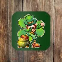 Dabbing Leprechaun Pot Of Gold Coaster thumb 0