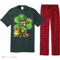 Dabbing Leprechaun Pot Of Gold Pajama Set thumb 0