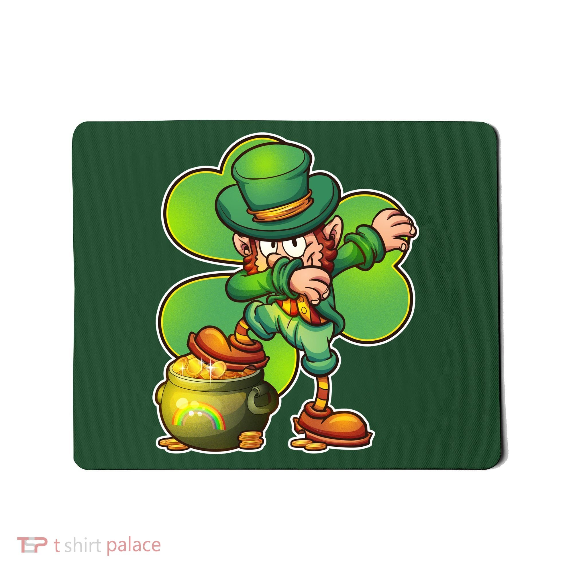 Dabbing Leprechaun Pot Of Gold Mousepad