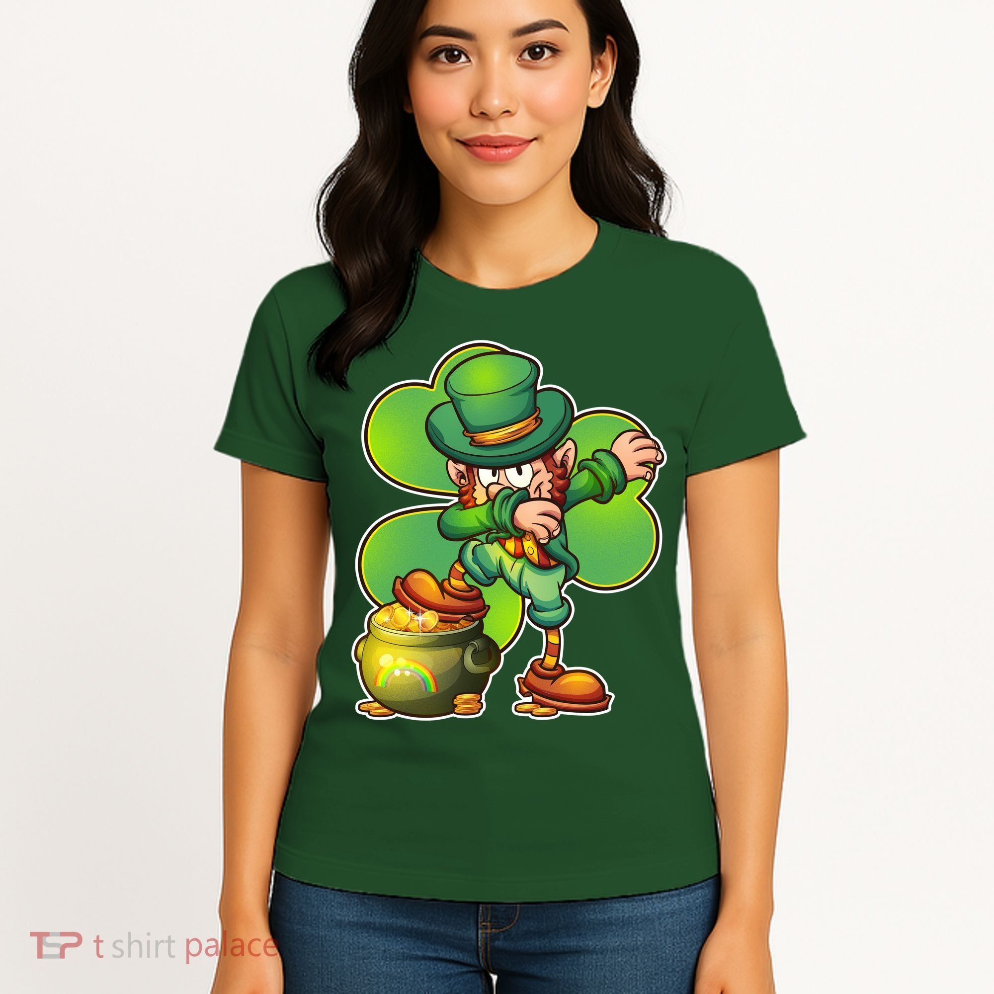 Dabbing Leprechaun Pot Of Gold Women's T-Shirt