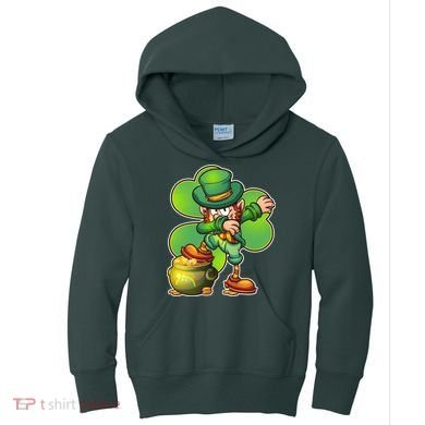Dabbing Leprechaun Pot Of Gold Kids Hoodie