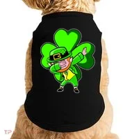Dabbing Leprechaun St. Patrick's Day Clover Doggie Tank thumb 0