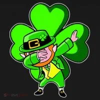 Dabbing Leprechaun St. Patrick's Day Clover Doggie Tank thumb 4