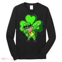 Dabbing Leprechaun St. Patrick's Day Clover Long Sleeve Shirt thumb 0