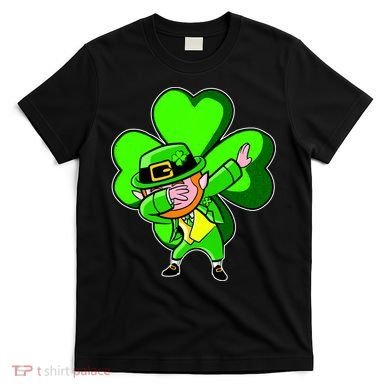 Dabbing Leprechaun St. Patrick's Day Clover T-Shirt
