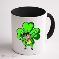 Dabbing Leprechaun St. Patrick's Day Clover Coffee Mug thumb 1
