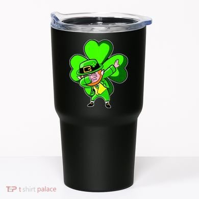 Dabbing Leprechaun St. Patrick's Day Clover Tumbler