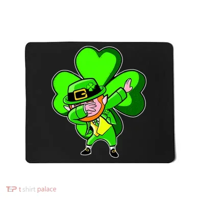 Dabbing Leprechaun St. Patrick's Day Clover Mousepad