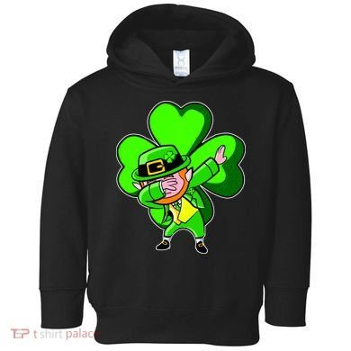 Dabbing Leprechaun St. Patrick's Day Clover Toddler Hoodie