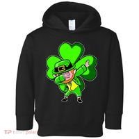 Dabbing Leprechaun St. Patrick's Day Clover Toddler Hoodie thumb 0